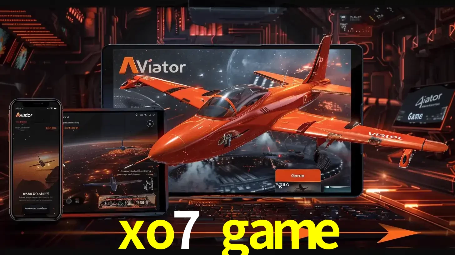 Apresentação tecnológica do jogo Aviator com um avião saindo da tela de um tablet, demonstrando a experiência imersiva em múltiplos dispositivos no xo7 game.